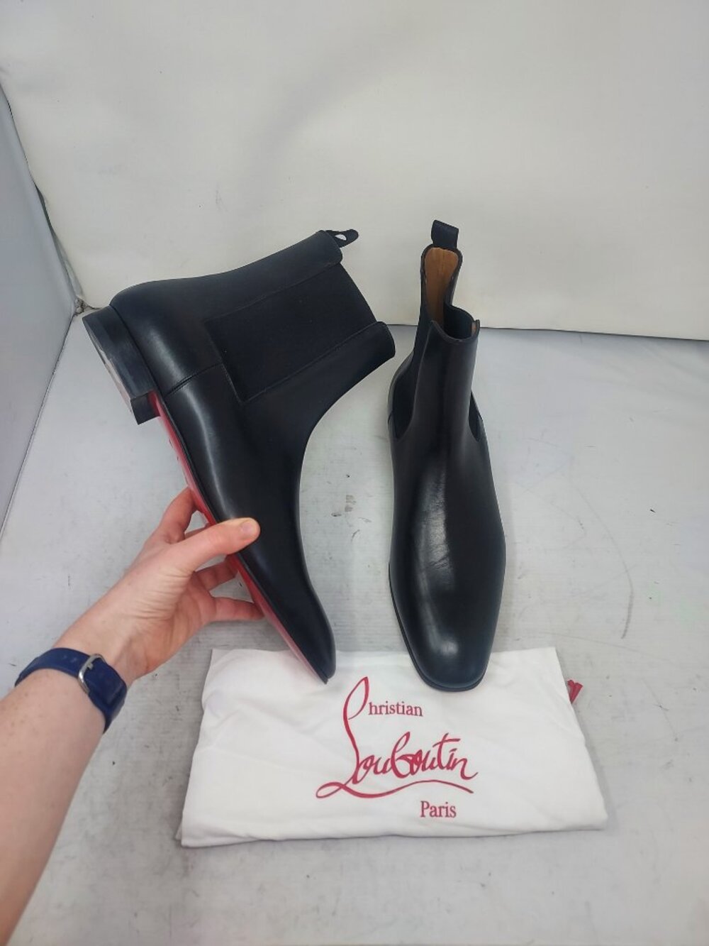 Christian Louboutin MENS Samson Black Chelsea Boot